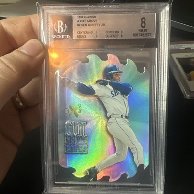 1997 Skybox E-X 2000 KEN GRIFFEY JR. Cut Above Die Cut Rare Insert Beckett 8