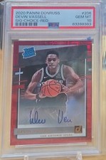 DEVIN VASSELL 2020 Donruss #206 Choice Red(RC) AUTO PSA GM MNT 10 SPURS