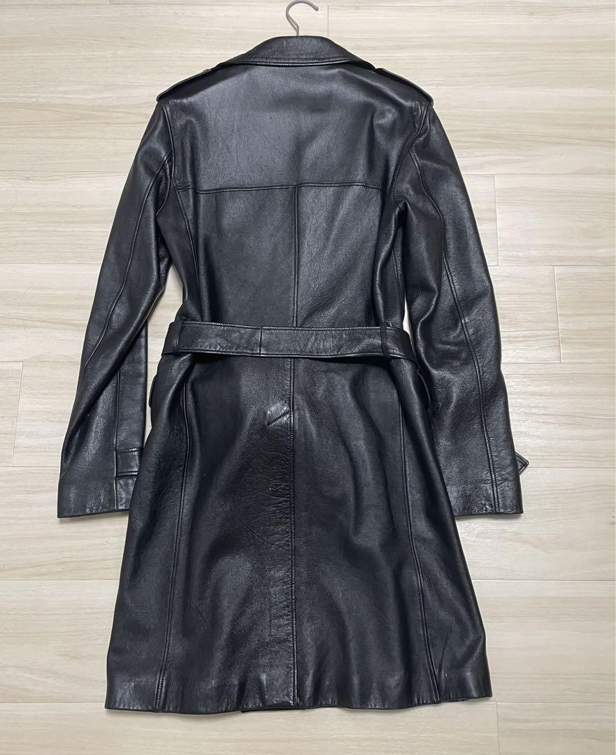 15Aw Saint Laurent Paris Leather Trench Coat 44 Edith Limant