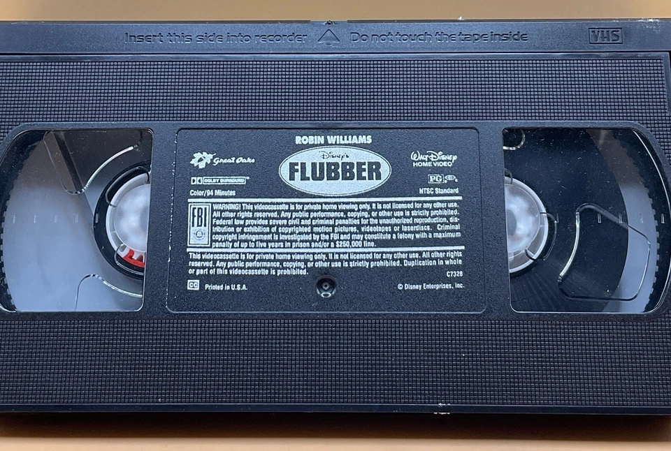 Flubber VHS 1998 Clamshell Disney Robin Williams Acceptable-G Condition - Image 3 of 3