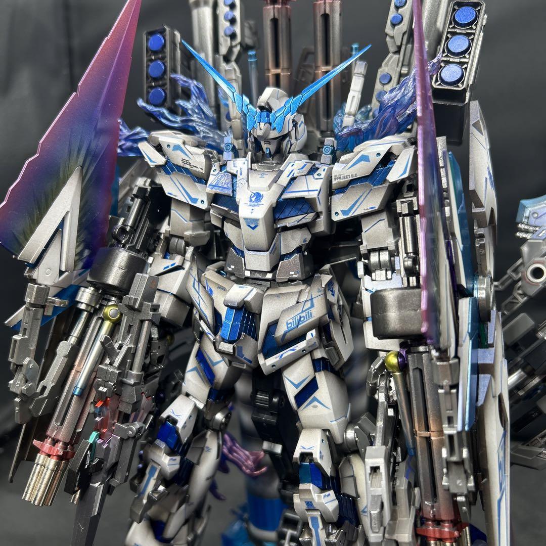 K*i様 MG1/100FULLARMOR UNICORN GUNDAM完成品ジ Built & Painted Bandai MG 1/100 Full Armor Unicorn Gundam