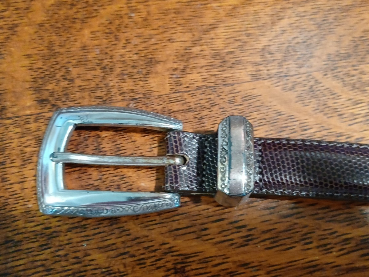 Brighton Vintage Large Metal/Leather Belt #40609 | eBay