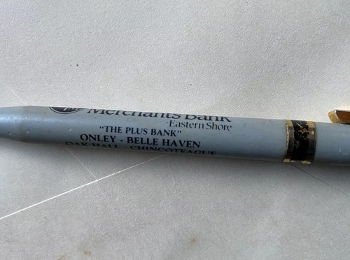 Pluma de tinta vintage Farmers and Merchants Bank Eastern Shore Va Onley Belle Haven - Imagen 2 de 4