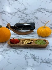 Olive Wood 3-section tray for dips 