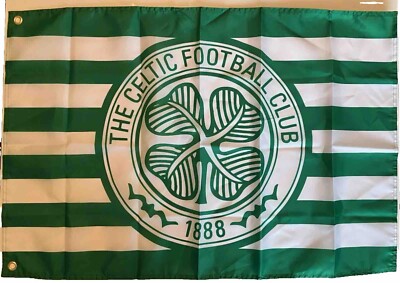 KELTISCHES LOGO & IRLAND FUSSBALL GRÜNE & WEISSE FLAGGE FÜR UNTERSTÜTZER - 3x2 Fuß