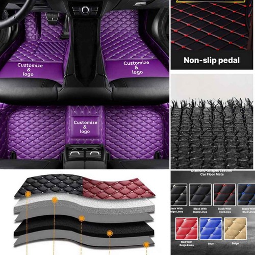 For Mini Pu Leather Car Floor Mat Waterproof All Weather Carpets Custom Auto - Imagen 18 de 41