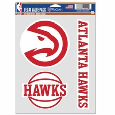 Atlanta Hawks NBA Wincraft Multi Use Decal Sheet(3Pc) FREE SHIP!