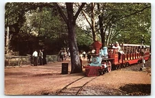 1973 FOREST PARK ST LOUIS MO ZOO LINE RAILROAD ART GROSSMANN POSTCARD P3529