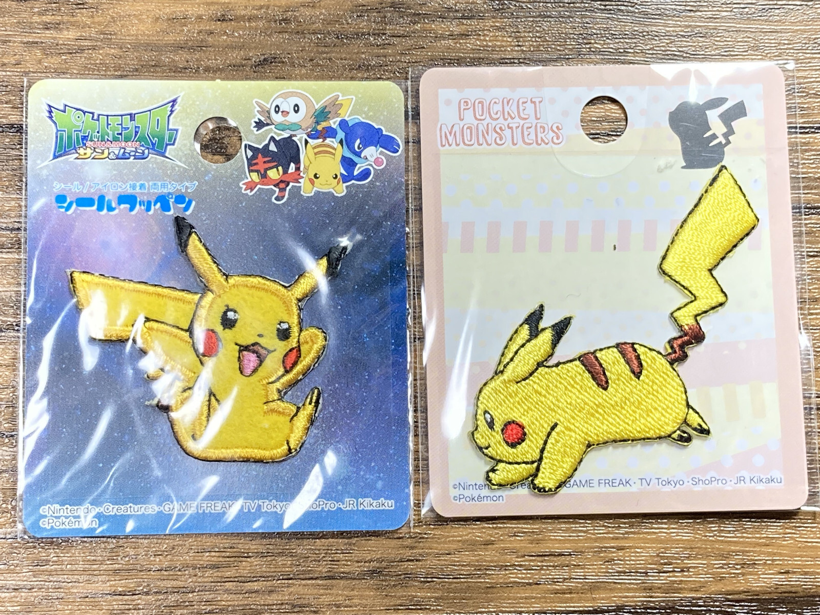 Pocket Monsters Official Seal/ Iron On Patches Pikachu Pokemon JAPAN LIMIT
