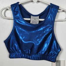 Danskin Gymnastics Girls Size I 6x-7 Royal Blue Basics Bra Top