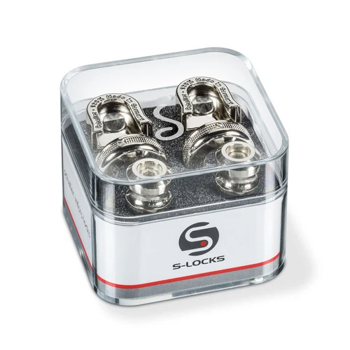 Schaller S-Locks Guitar Strap Lock System, Nickel