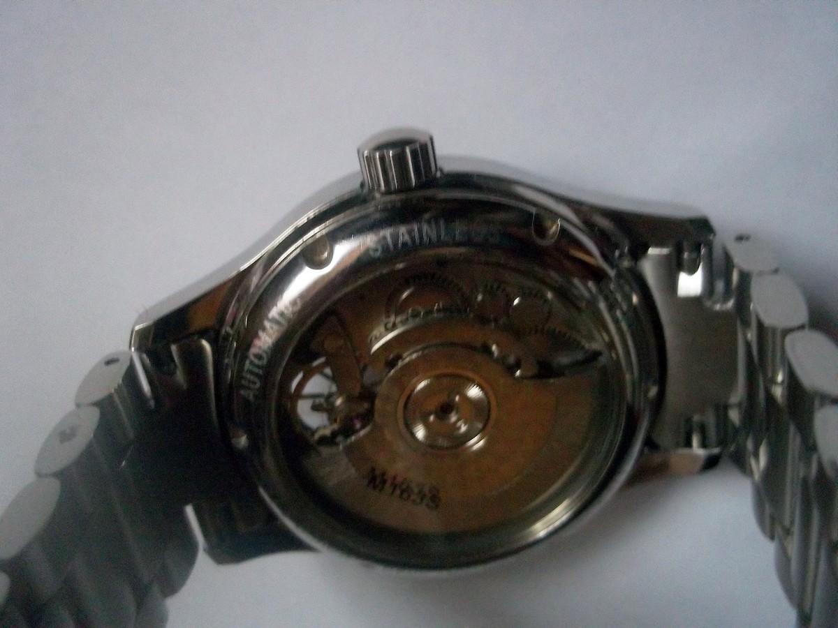 ROVER & LAKES AUTOMATIK MIT OFFENER UNRUHE Stahlarmband  