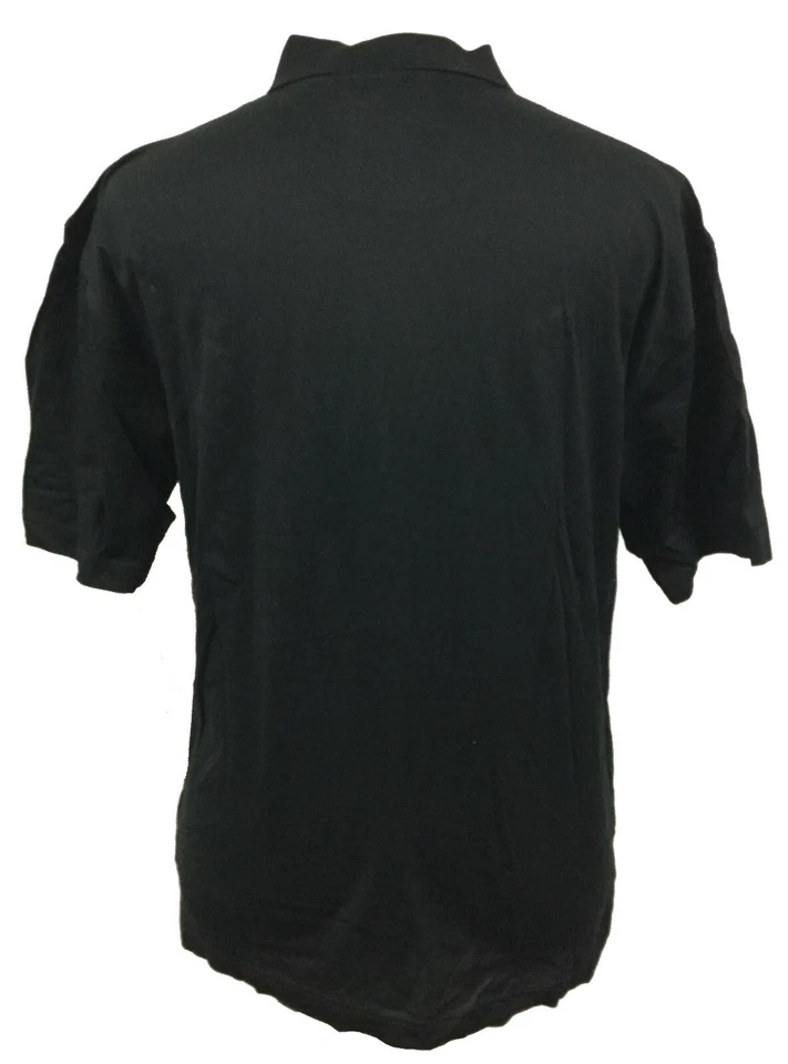 Camisa polo de golf Greg Norman doble algodón mercerizado rendimiento deportivo top negra Foto 4 de 4