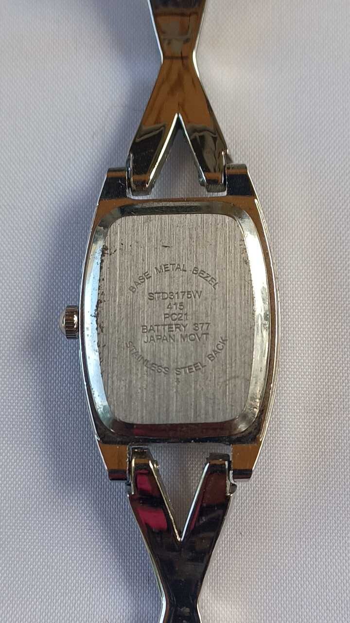 Studio Time Wristwatch Rectangular Black Face Sil… - image 3