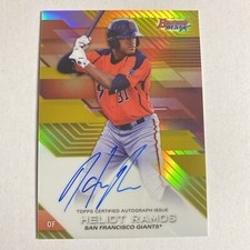 2017 Bowmans Best Gold Refractor Heliot Ramos ROOKIE Auto 21/50 AB