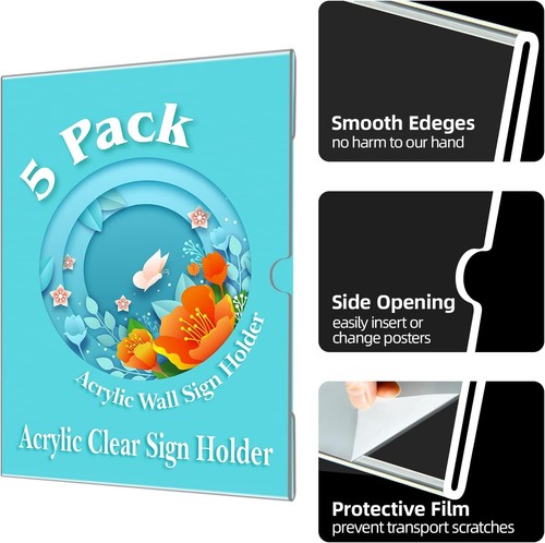 A5 Self Adhesive Wall Sign Holders - L@@K £1.99* - Cafe / Menu - Picture 4 of 9