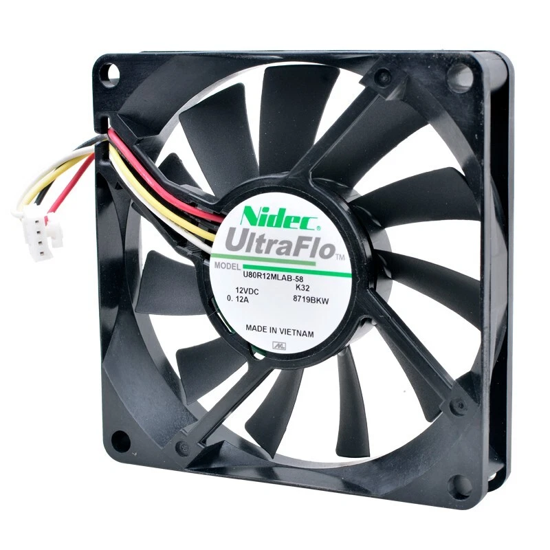 1PCS Nidec U80R12MLAB-58 80x15mm 0.12A 4Pin TG63 Industrial Computer Cooling Fan - Image 2 of 3