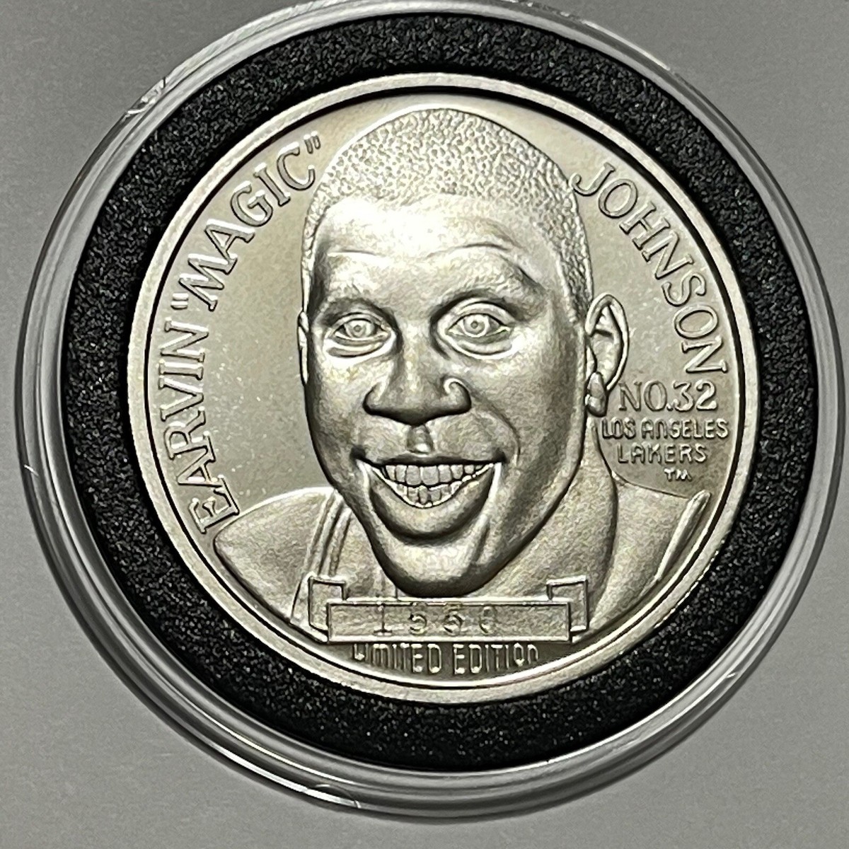 Earvin Magic Johnson NBA Record Assists Coin 1 Troy Oz .999