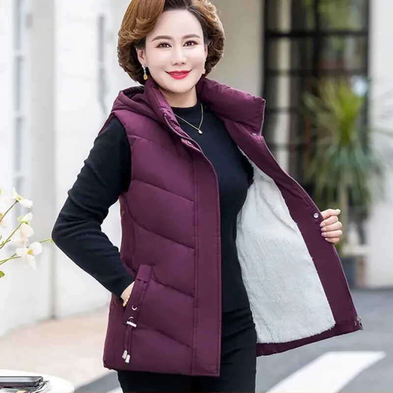 Vest Women Winter Jacket Women Down Waistcoat  Female Sleeveless Jacket Coat-image
