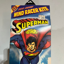 Vintage 1996 Superman Wind Racer KITE Spectra Star 52" Wing Span Unused