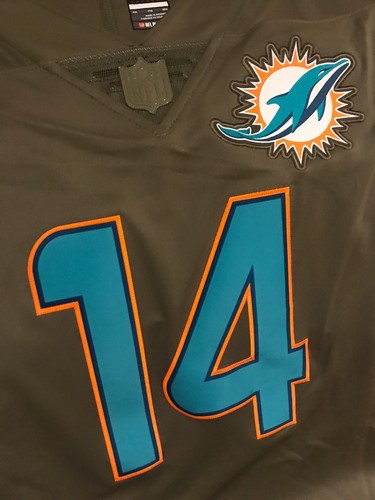 Nike Salute To Service Miami Dolphins Jarvis Landry NFL Jersey NWTSize 2XL Women - Picture 4 of 11