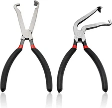 2pcs Electrical Disconnect Pliers Fuel Line Petrol Clip Pipe Pliers Repair Tools