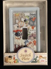 Baby Gund John Grossman 58691 Blue Ceramic Light Switch Plate 2006 NEW