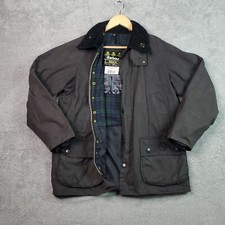 Vtg Barbour A100 Classic Bedale Waxed Cotton Coat Jacket Green C38  