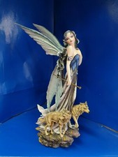 FAIRY FEES ELFEN FATA HADAS 2 LUPI LUPO E SCETTRO VERSIONE PICCOLA NO LES ALPES