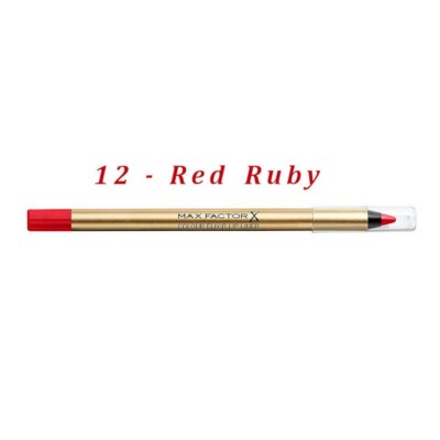3 x Max Factor Colour Elixir Lip Liner - 12 Red Ruby Brandneu