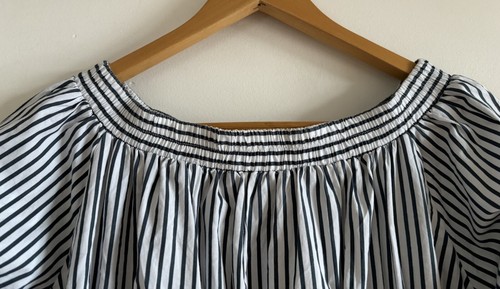 FAITHFULL THE BRAND Ladies Playsuit Sz 8 Black White Flared Sleeve Short Leg Tie - Picture 3 of 12