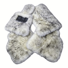 Genuine White Black Tips Sheepskin Floor Mats For Mercedes Benz Maybach EQS 680