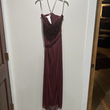 DAVID’S BRIDAL BRIDESMAID/COCKTAIL DRESS SIZE 2 WINE F15782