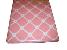 NEW PINK TRELLIS FLORAL TABLECLOTH 52" X 70" Easter SPRING