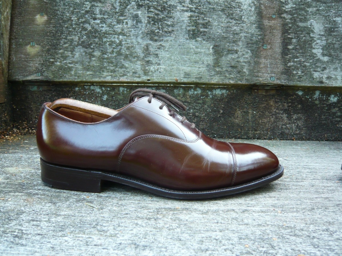 CHURCH'S VINTAGE OXFORD SHOES BROWN LEATHER BALMORAL UK8.5 MENS