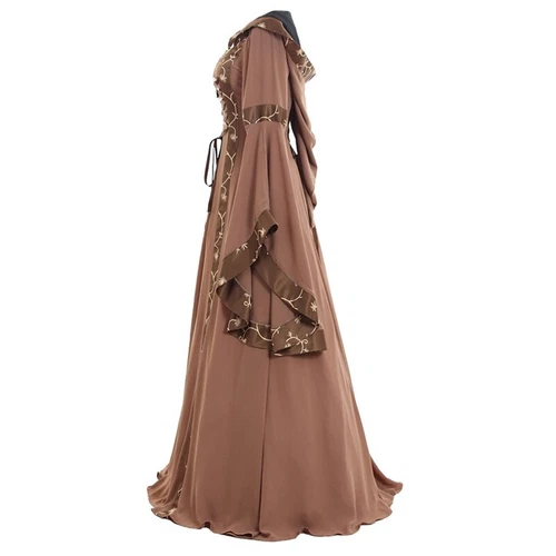 Medieval Renaissance Dress Women's Retro Halloween Gothic Costume Party Dress - Imagen 20 de 43