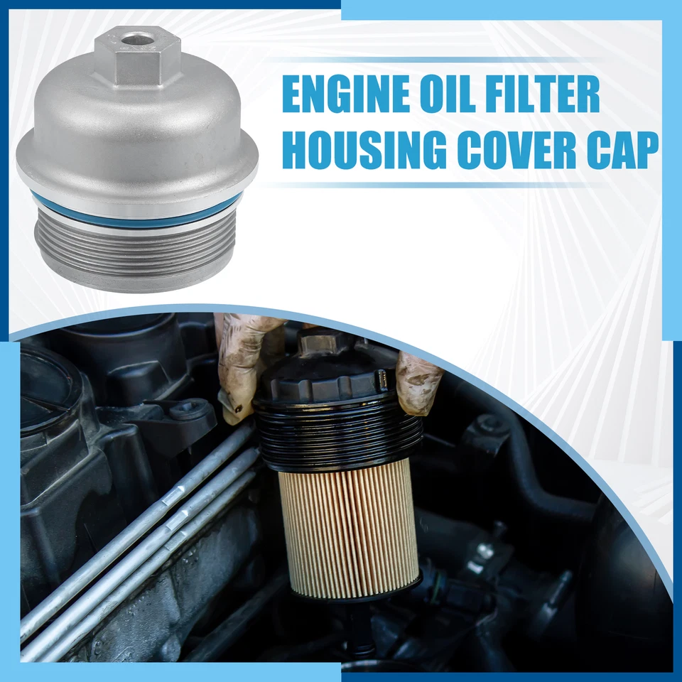 Paquete (1) Tapa de cubierta de carcasa de filtro de aceite de motor para Chevrolet Camaro 3,6 L 2010-2015 Foto 2 de 4