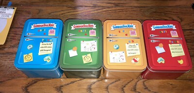 EMPTY LOT OF 4 2021 TOPPS GARBAGE PAIL KIDS FOOD FIGHT BLASTER REFRIGERATOR TINS