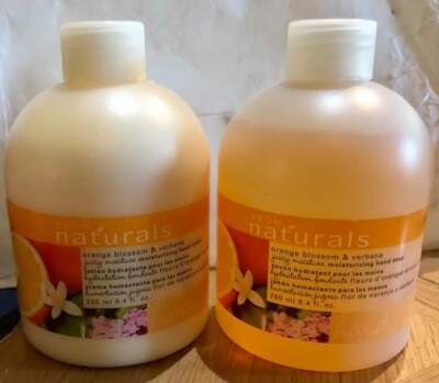 Avon Naturals Orange Blossom Verbena Hand Soap & Lotion Set...New Sealed