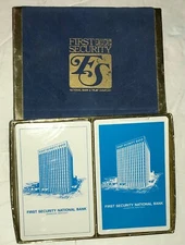 2 Packs Vintage Redislip First Security Bank Sealed Playing Cards