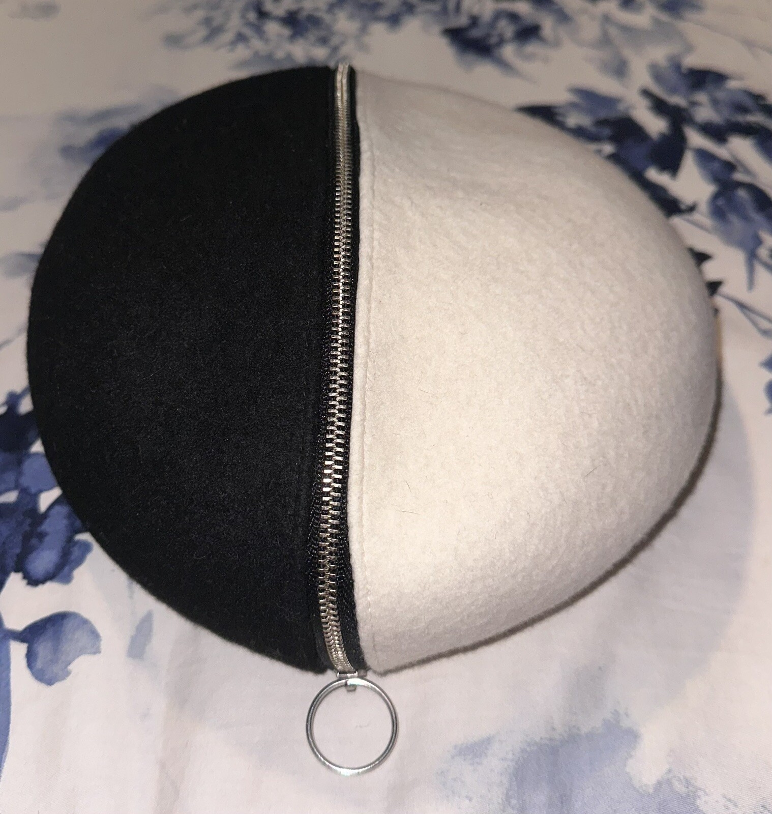 CA4LA Elegant Retro White Black Patchwork Warm Wo… - image 2