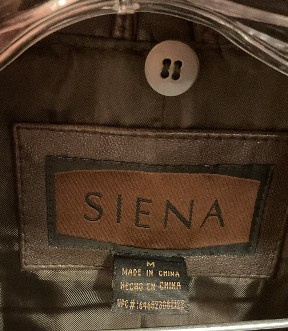 Siena Genuine Leather Button Down Brown Women's F… - image 6