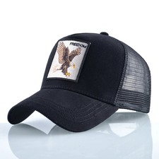 Baseball Cap Animal Embroidery Mesh Snapback Unisex Casual Outdoor Streetwear