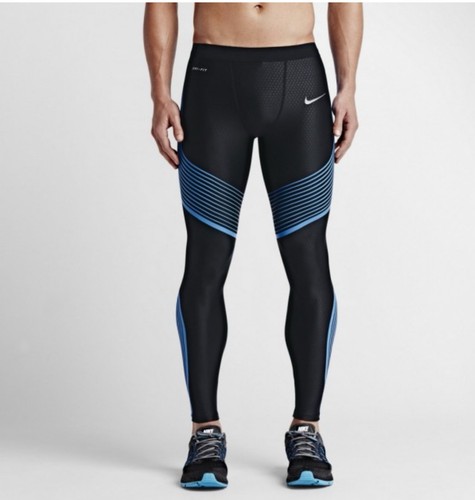 Pantalones de compresión Nike Pro Elite Speed para hombre negros azules grandes