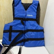 CABELA'S Boating Skiing Life Vest Adult Chest 30-52  SMALL-LRG Blue Type III PFD