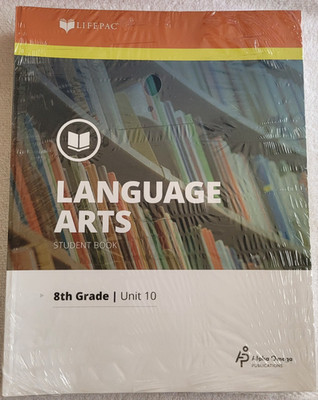 LIFEPAC Language Arts Student Book 10 book pack: 8th Grade Unit 10 (sealed)