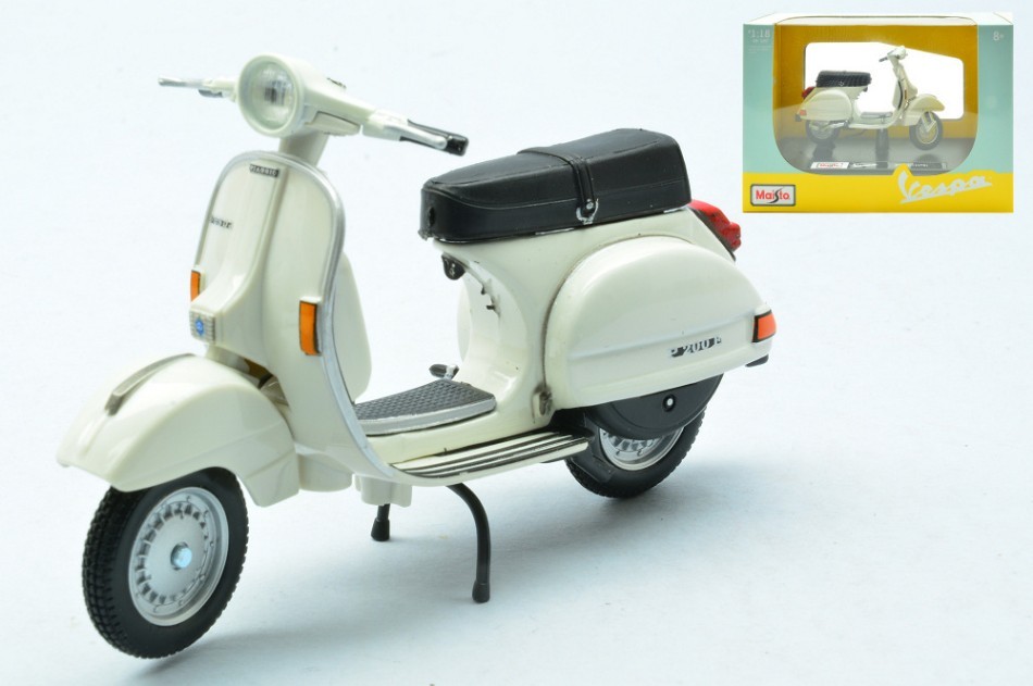Modellino vespa scala 1:18 VESPA 200 E 1978 bianco modellismo collezione bianco