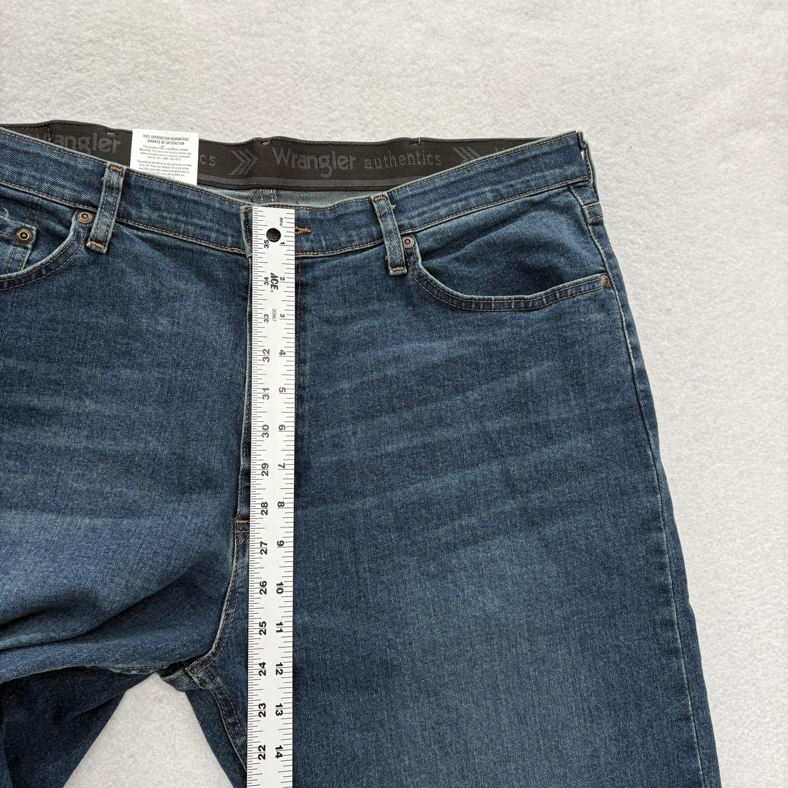 Wrangler Authentics Jeans Mens 38x30 Blue Medium Wash Straight Stretch Denim NWT thumbnail 6