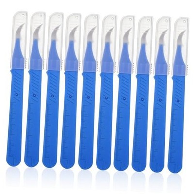 10Pcs Blue Sewing Stitch Remover, Seam Rippers Razor with Protective Case and