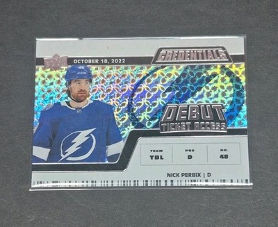 2022-23 Upper Deck Credentials - Debut Ticket Access Nick Perbix #127 Horizontal